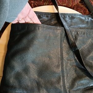 Black Leather Womans Crossbody Bag